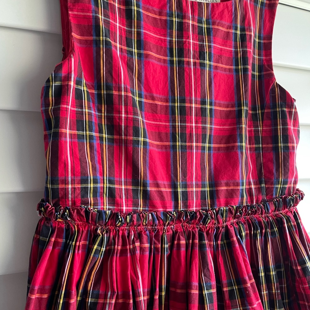 EUC J. Crew CREWCUTS Red Classic Tartan Plaid Girls Holiday Christmas Dress - 7 - Picture 3 of 7